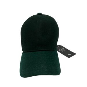 New Era Molded Baseball Cap Size M Wool Blend Fitted Hat Black NONLIC Style XG R